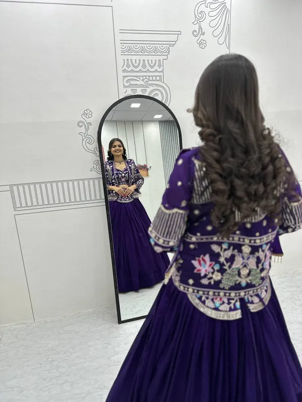 Purple_Embroidered_Lehenga_Choli_Set_For_Women