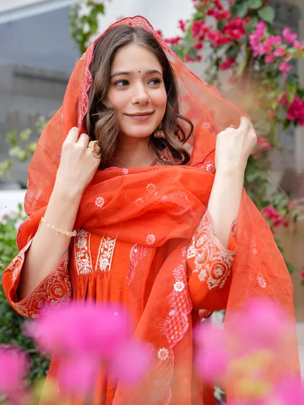 Rust_Red_Embroidered_Straight_Kurta_For_Women