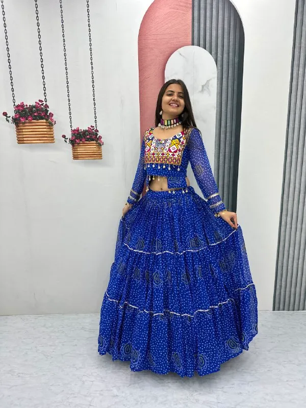 Blue_Printed_Flared_Lehenga_Choli_For_Women