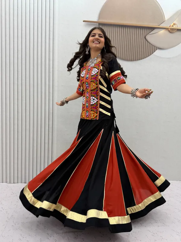 Black_Embroidered_Flared_Lehenga_Choli_For_Women