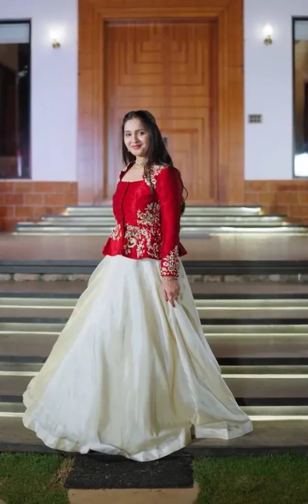 Red_And_White_Embroidered_Lehenga_Set_For_Women