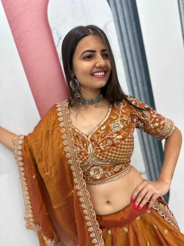 Orange_Embroidered_Lehenga_Choli_For_Women