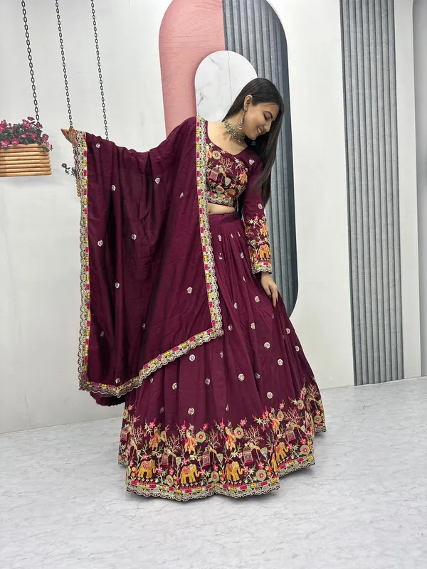 Maroon_Embroidered_Ethnic_Lehenga_Choli_Set_For_Women