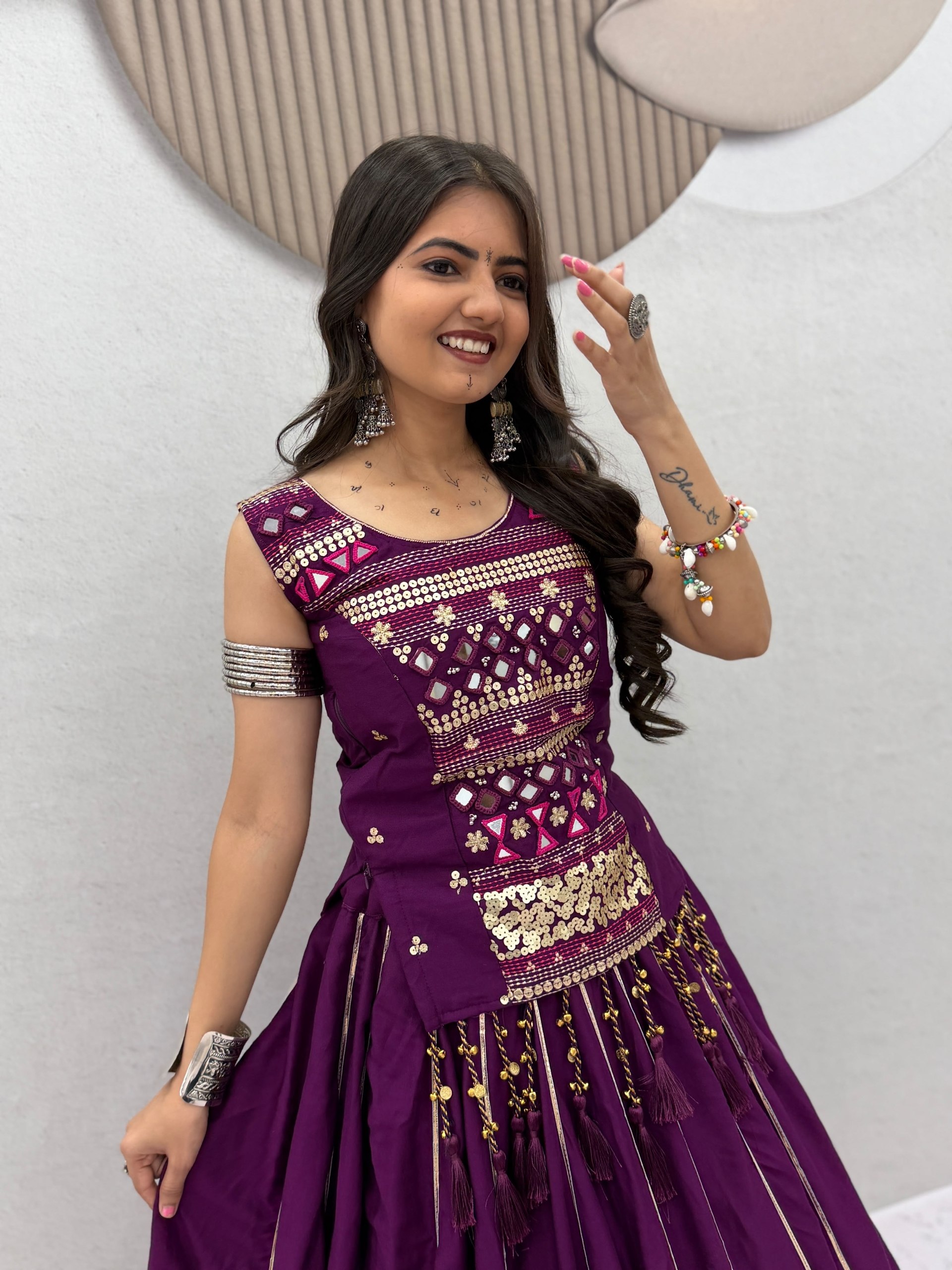 Purple_Embellished_Lehenga_Choli_Set_For_Women