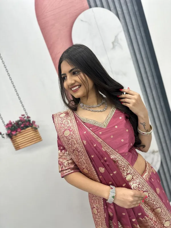Maroon_Ethnic_Draped_Lehenga_Saree_For_Women