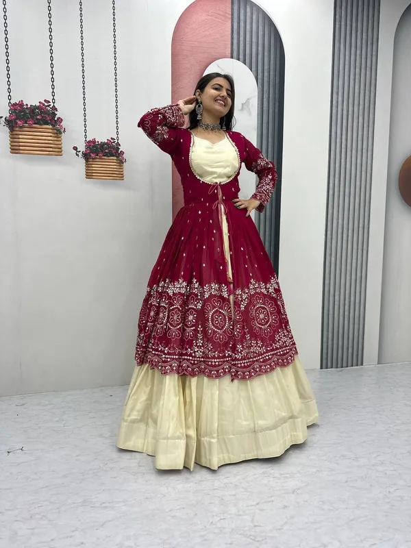 Maroon_Embroidered_Anarkali_Dress_For_Women