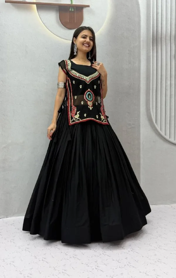 Black_Embroidered_Lehenga_Choli_Set_For_Women