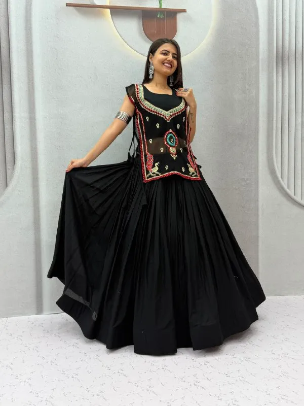 Black_Embroidered_Lehenga_Choli_Set_For_Women