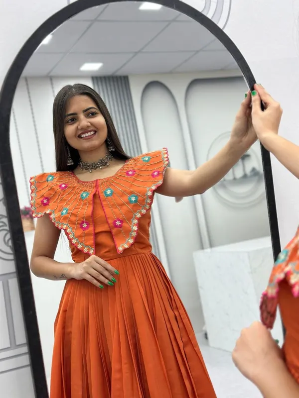 Orange_Embroidered_Flared_Maxi_Dress_For_Women