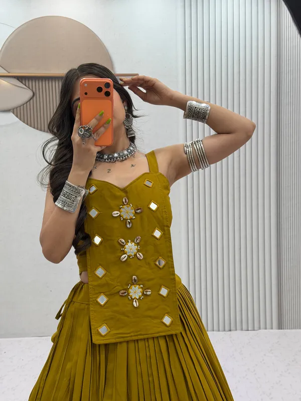 Mustard_Embellished_Lehenga_Choli_For_Women