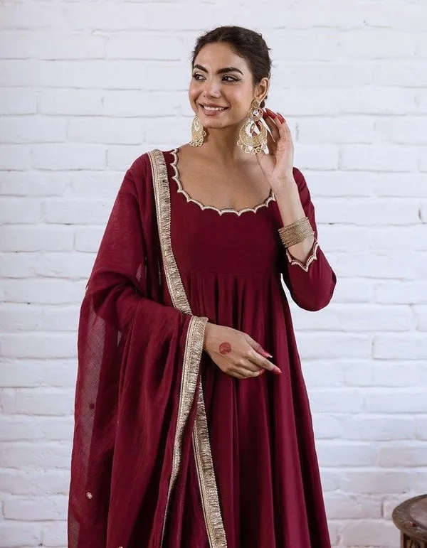 Maroon_Anarkali_Suit_Set_For_Women