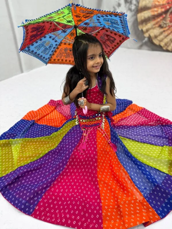 Multicolour_Printed_Lehenga_Dress_For_Girls