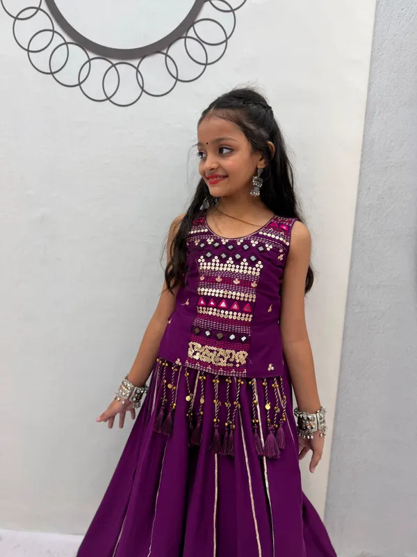 Purple_Traditional_Lehenga_Choli_For_Girls