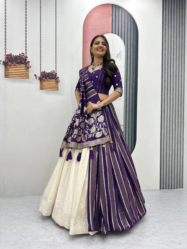Purple_Printed_Lehenga_Choli_Set_For_Women
