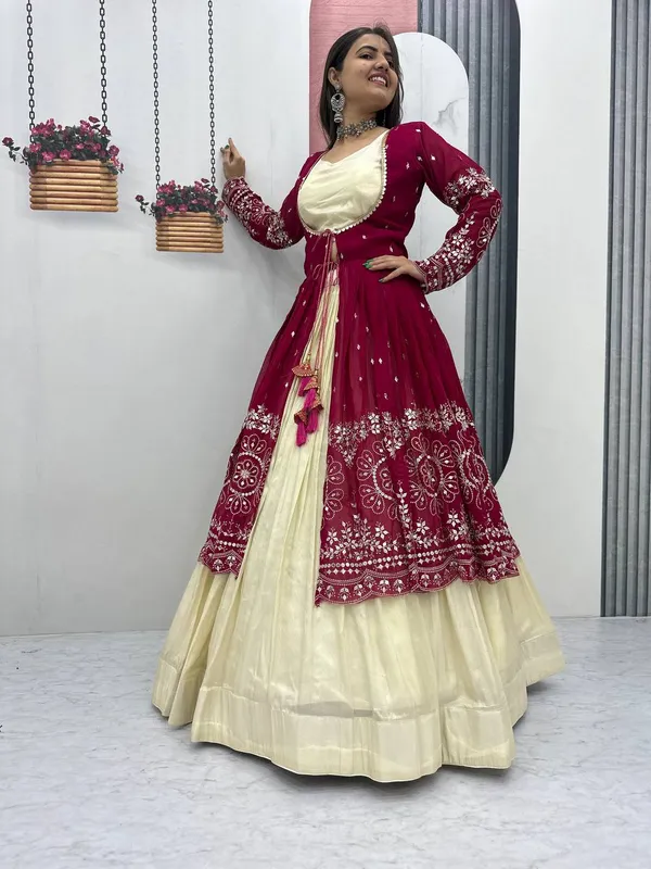 Maroon_Embroidered_Anarkali_Dress_For_Women