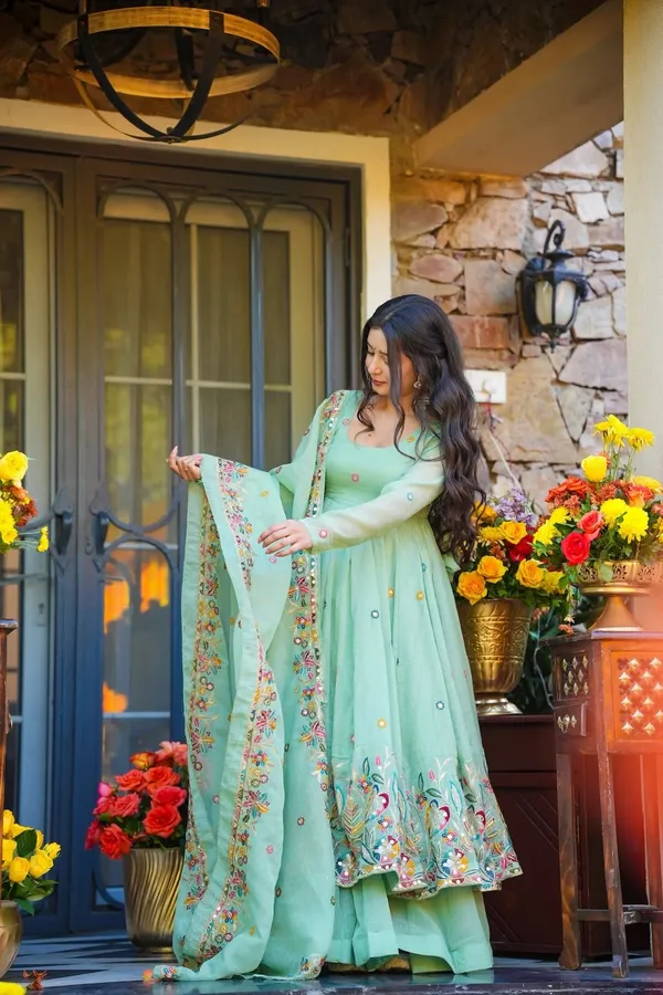 Mint_Green_Embroidered_Anarkali_Suit_Set_For_Women