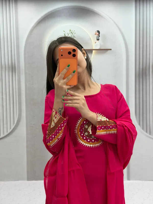 Pink_Embroidered_Straight_Kurta_Set_For_Women