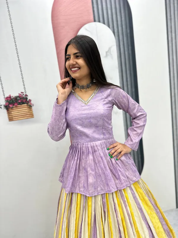 Lavender_Peplum_Lehenga_Set_For_Women