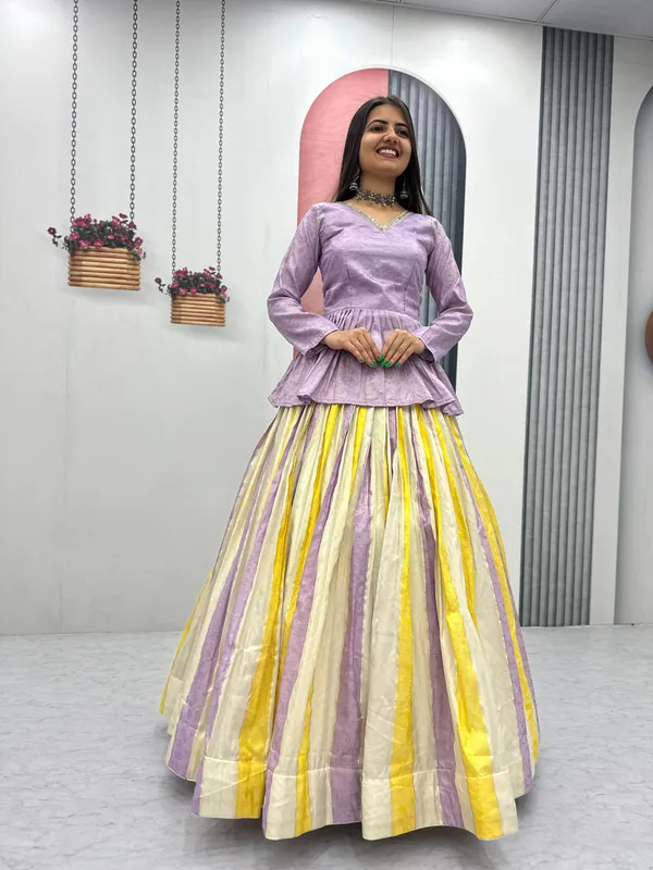Lavender_Peplum_Lehenga_Set_For_Women