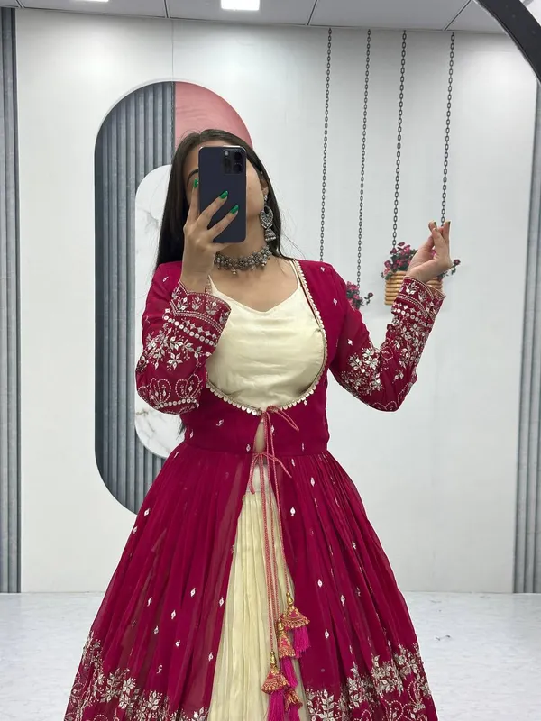 Maroon_Embroidered_Anarkali_Dress_For_Women