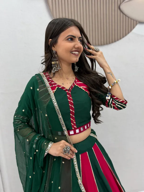 Green_Embellished_Lehenga_Choli_For_Women