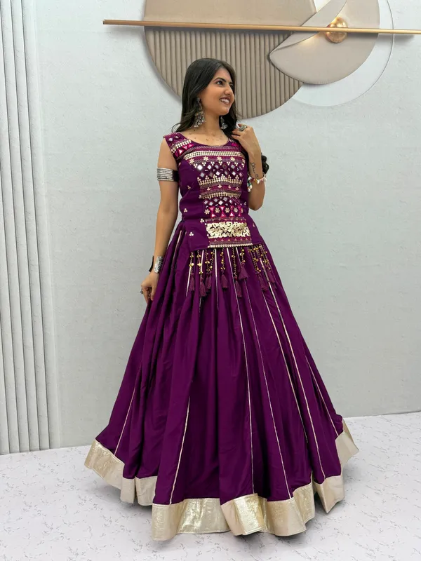 Purple_Embellished_Lehenga_Choli_Set_For_Women