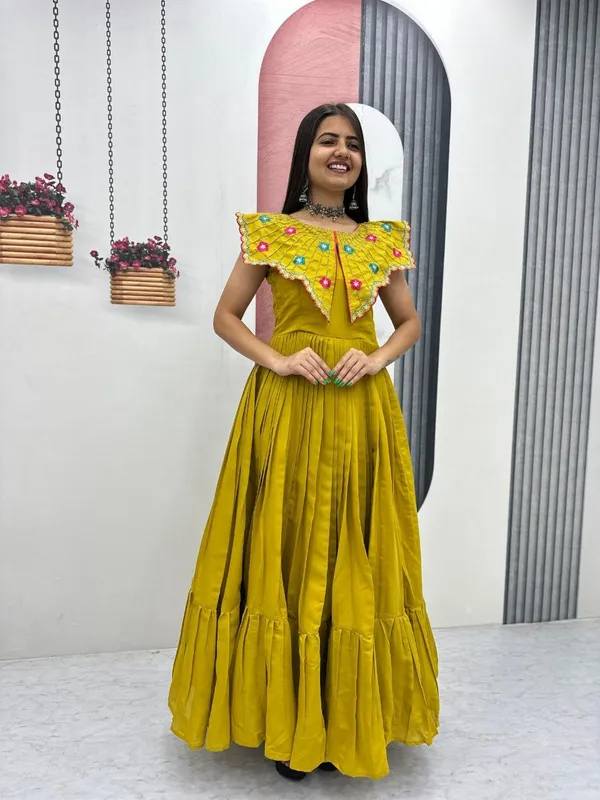 Yellow_Embroidered_Flared_Maxi_Dress_For_Women
