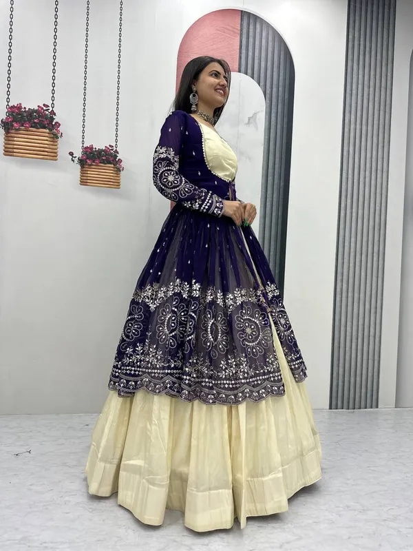 Navy_Blue_Embroidered_Lehenga_Choli_For_Women