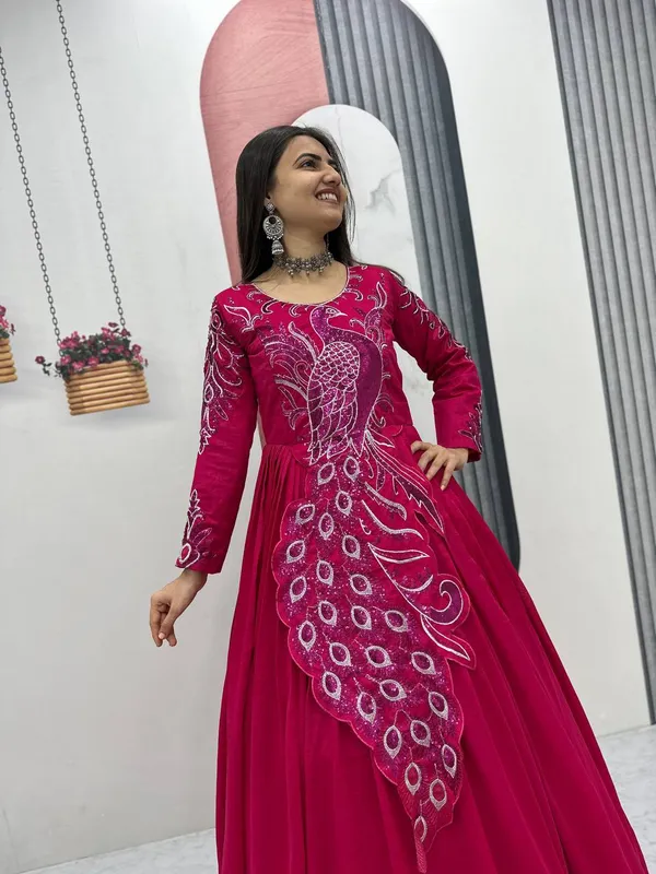 Magenta_Embroidered_Anarkali_Gown_For_Women