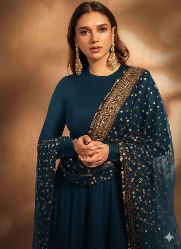 Blue_Embroidered_Anarkali_Suit_Set_For_Women