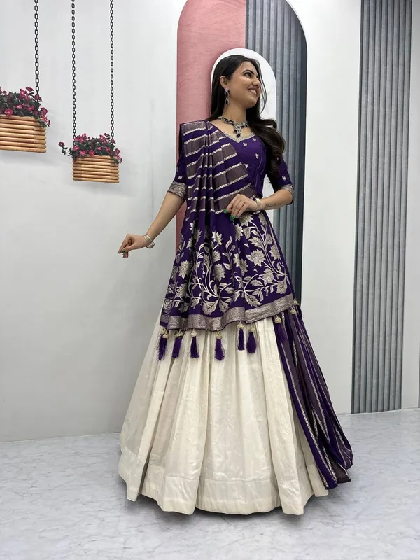 Purple_Printed_Lehenga_Choli_Set_For_Women