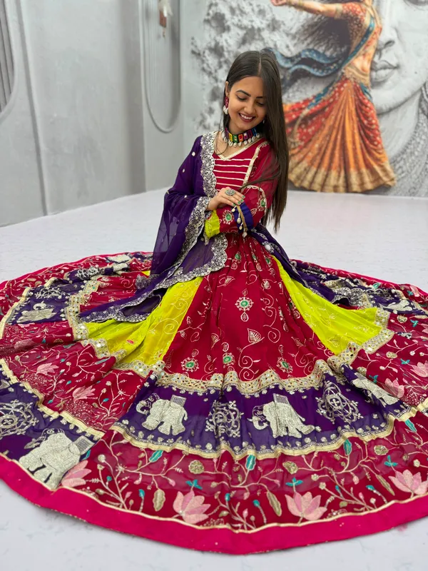 Multicolor_Embroidered_Lehenga_Choli_For_Women