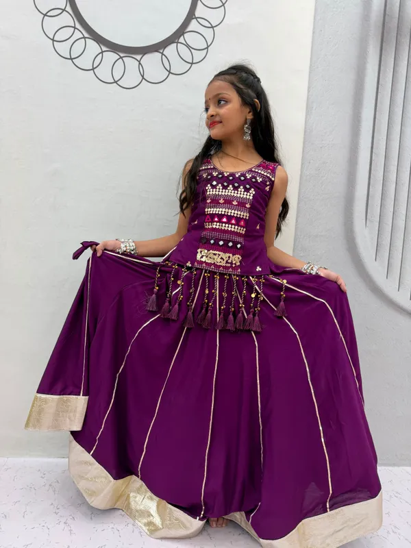 Purple_Traditional_Lehenga_Choli_For_Girls