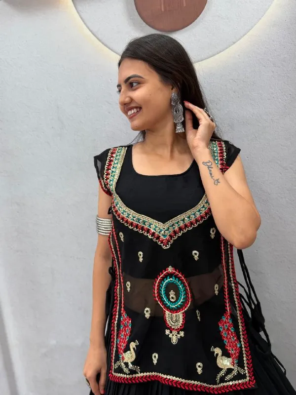 Black_Embroidered_Lehenga_Choli_Set_For_Women