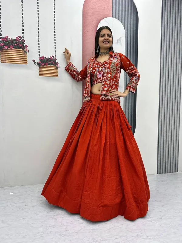 Red_Embroidered_Lehenga_Choli_Set_For_Women