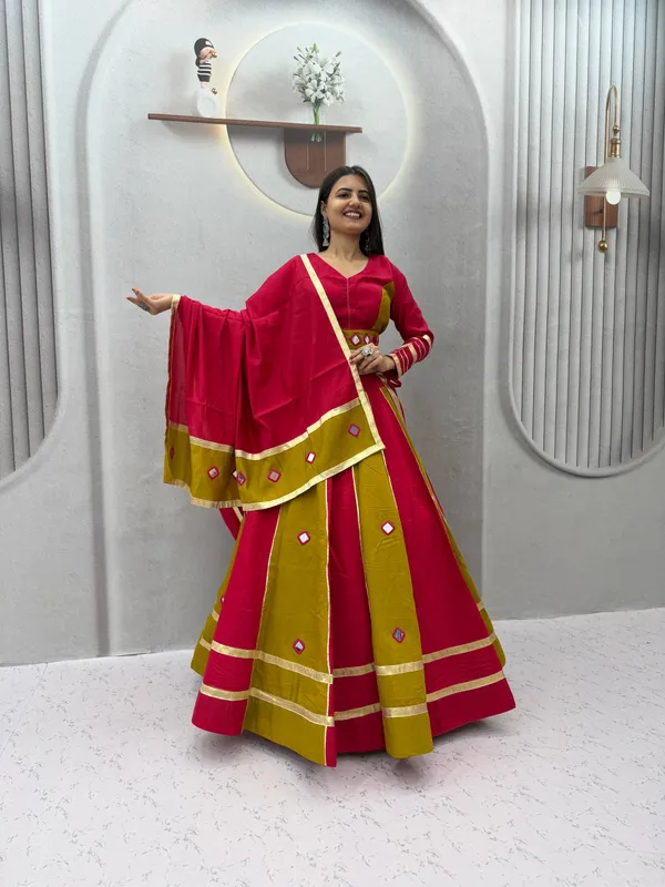 Pink_And_Mustard_Ethnic_Lehenga_Choli_For_Women