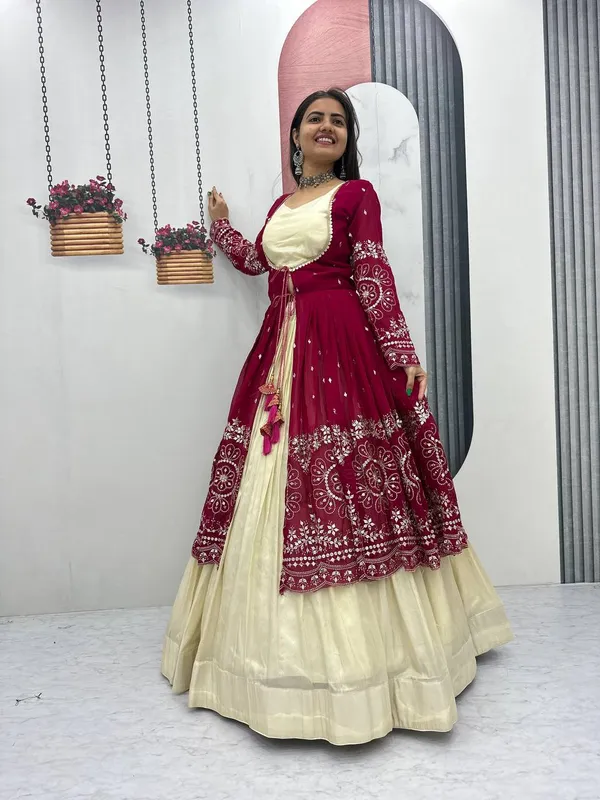 Maroon_Embroidered_Anarkali_Dress_For_Women