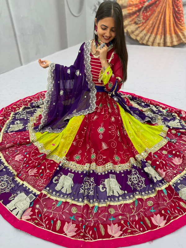Multicolor_Embroidered_Lehenga_Choli_For_Women