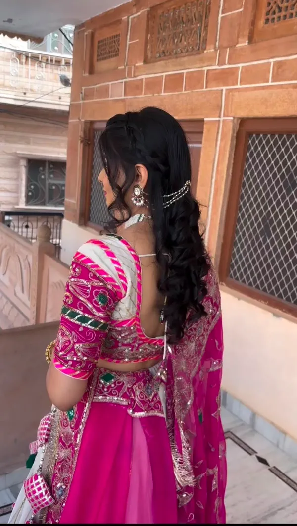 Pink_Embroidered_Lehenga_Choli_Set_For_Women