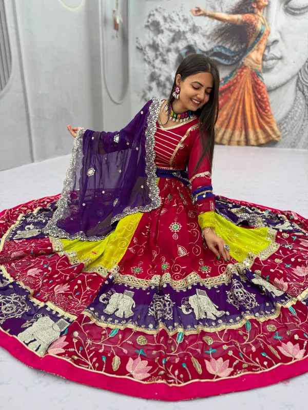 Multicolor_Embroidered_Lehenga_Choli_For_Women