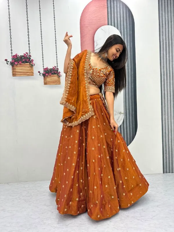 Orange_Embroidered_Lehenga_Choli_For_Women