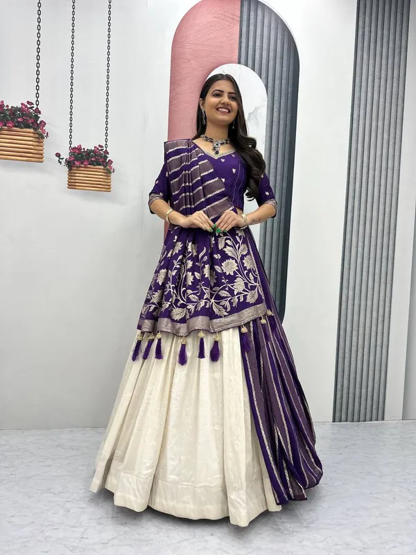 Purple_Printed_Lehenga_Choli_Set_For_Women