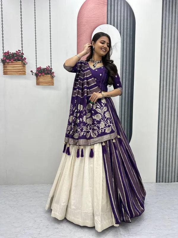 Purple_Printed_Lehenga_Choli_Set_For_Women