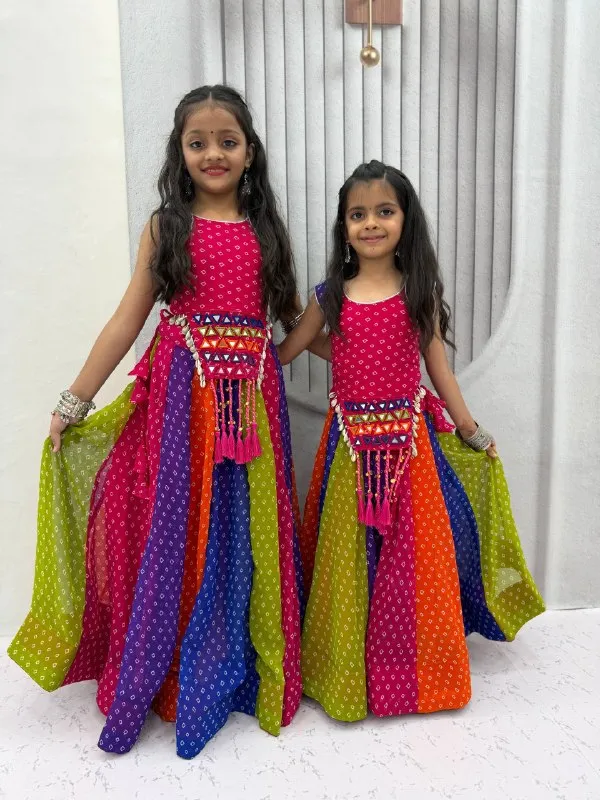 Multicolour_Printed_Lehenga_Dress_For_Girls