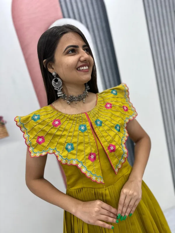 Yellow_Embroidered_Flared_Maxi_Dress_For_Women