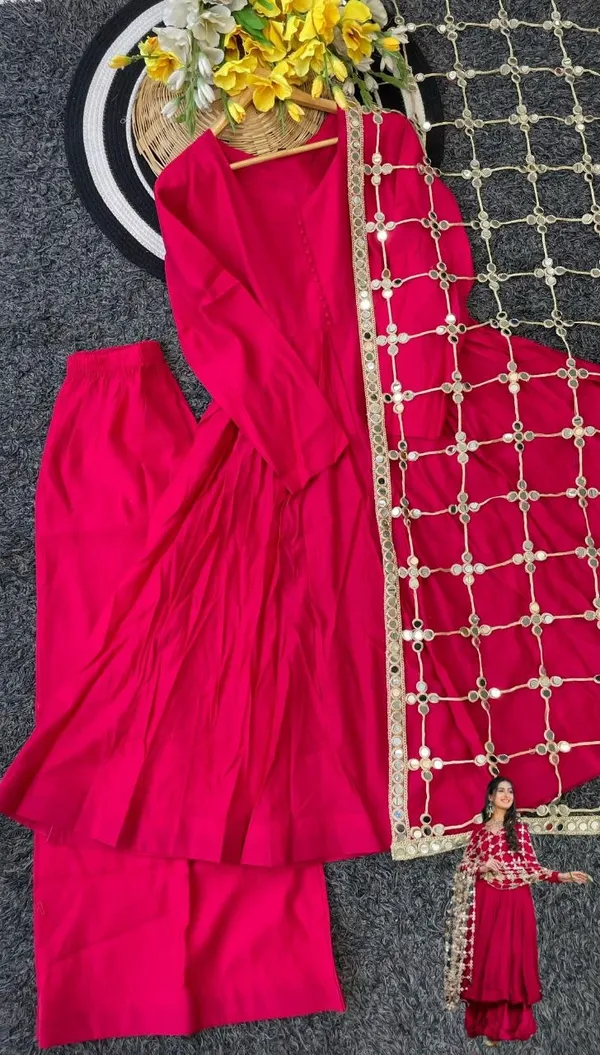 Hot_Pink_Embellished_Anarkali_Suit_Set_For_Women