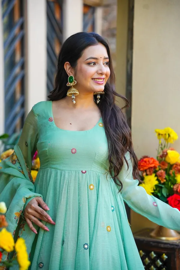 Mint_Green_Embroidered_Anarkali_Suit_Set_For_Women