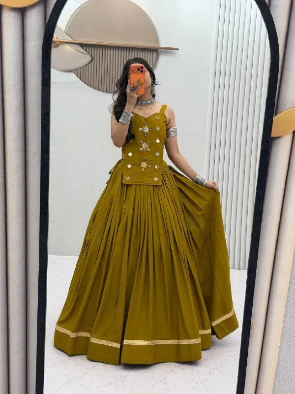 Mustard_Embellished_Lehenga_Choli_For_Women