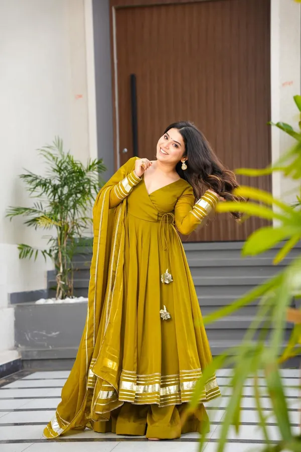 Mustard_Anarkali_Suit_Set_For_Women