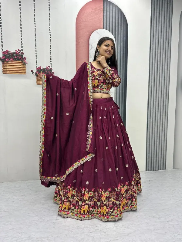 Maroon_Embroidered_Ethnic_Lehenga_Choli_Set_For_Women